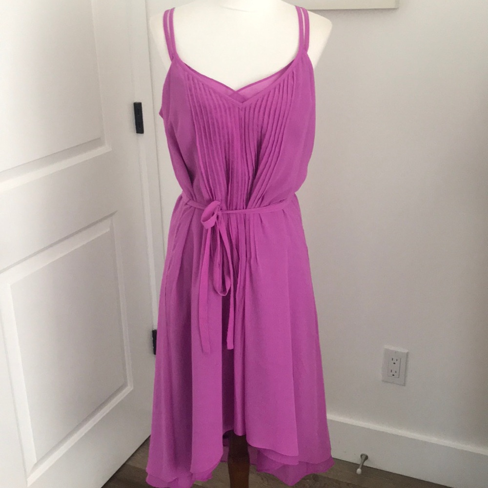 White House Black Market Pink High-Low Dress
